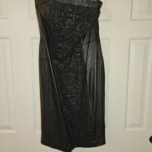 Strapless Leather Dress